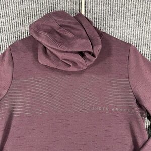 Under Armour Hoodie Sweatshirt Womens Medium Purple Loose Fit Cold Gear Active